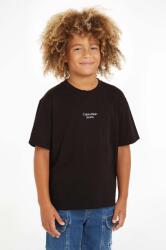 Calvin Klein tricou de bumbac pentru copii culoarea negru, cu imprimeu PPYH-TSB0KY_99X