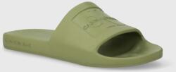 Calvin Klein Jeans papuci SLIDE MONOGRAM DEBOSSED EVA barbati, culoarea verde, YM0YM00060 PPYX-KLM0BN_91X