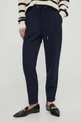United Colors of Benetton pantaloni femei, culoarea albastru marin, drept, high waist PPYH-SPD17P_59X