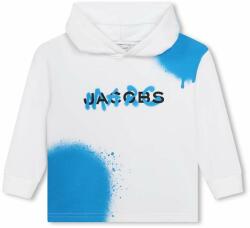 Marc Jacobs bluza copii culoarea alb, cu glugă, cu imprimeu PPYH-BLB03L_00X