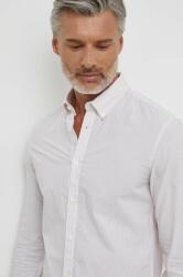 Pepe Jeans camasa din bumbac barbati, culoarea alb, cu guler button-down, regular PPYH-KDM05F_00X