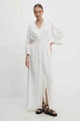 ANSWEAR rochie culoarea alb, maxi, oversize BBYH-SUD0DB_00X