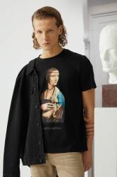 Medicine tricou din bumbac barbati, culoarea negru, cu imprimeu ZPYH-TSM268_99X