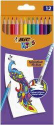 BIC Színes ceruza készlet, BIC Evolution Illusion , 12 különböző szín (BC9878681)