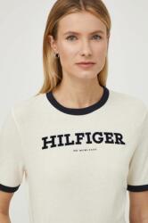 Tommy Hilfiger tricou din bumbac femei, culoarea bej PPYH-TSD0KS_80X