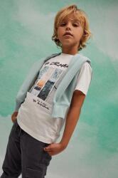 Zippy tricou de bumbac pentru copii culoarea alb, cu imprimeu PPYH-TSK05Y_00X