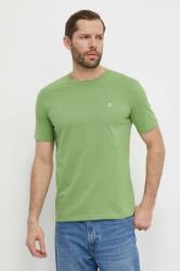 Marc O'Polo tricou din bumbac barbati, culoarea verde, neted PPYH-TSM168_77X