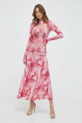 Bardot rochie culoarea roz, maxi, mulata PPYH-SUD0BP_30X