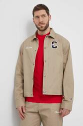 Champion jachetă de cămașă din bumbac culoarea bej, de tranzitie, 219859 PPYH-KUM0MJ_80X