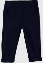 Benetton pantaloni de bumbac pentru copii culoarea albastru marin, neted PPYH-SPB05M_59X
