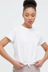 DKNY tricou din bumbac femei, culoarea alb PPYH-TSD018_00X
