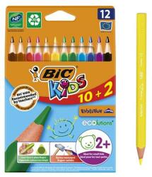 BIC Színes ceruza készlet, háromszögletű, BIC KIDS Evolution Triangle , 12 különböző szín (BC8871463)