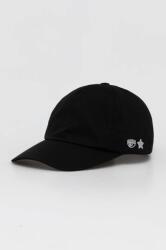 Chiara Ferragni șapcă de baseball din bumbac culoarea negru, neted PPYH-CAD01H_99X