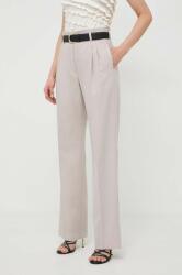 Liviana Conti pantaloni din lână culoarea bej, drept, high waist F4SP41 MPYH-SPD009_80X