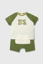 Emporio Armani set de bumbac pentru bebelusi culoarea verde PPYH-DKB044_81X