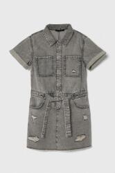 Sisley rochie din denim pentru copii culoarea gri, mini, drept PPYH-SUG07P_09X