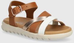 Geox sandale de piele SANDAL SOLEIMA culoarea maro PPYH-OBG0B2_82X