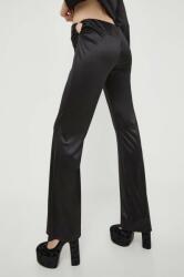 Stine Goya pantaloni femei, culoarea negru, evazați, high waist SG5428 PPYH-SPD0BD_99X (SG5428)