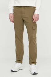 Pepe Jeans pantaloni barbati, culoarea verde, cu fason cargo PPYH-SPM079_77X