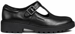 GEOX pantofi de piele CASEY femei, culoarea negru, cu toc plat, J8420E 00043 C9999 PPYH-OBD3PE_99X