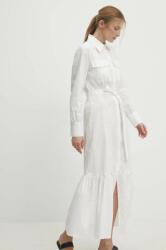 ANSWEAR rochie culoarea alb, maxi, evazată BBYH-SUD0DE_00X (d767265330.id)