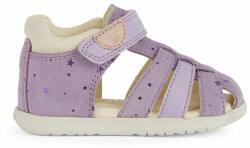 Geox sandale din piele pentru copii SANDAL MACCHIA culoarea violet PPYH-OBG083_04X
