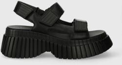 Camper sandale de piele BCN femei, culoarea negru, cu platforma, K201511.005 PPYH-OBD2JZ_99X