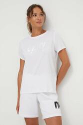 DKNY tricou femei, culoarea alb PPYH-TSD05T_00X