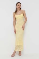 Bardot rochie culoarea galben, maxi, mulata PPYX-SUD1L5_11X