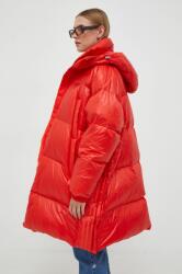 Adidas geacă de puf femei, culoarea roșu, de iarnă, oversize IR7118 PPYH-KUD09L_33X