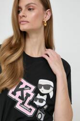 Karl Lagerfeld tricou din bumbac femei, culoarea negru 99KK-TSD0ZZ_99X