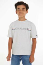 Tommy Hilfiger tricou de bumbac pentru copii culoarea gri PPYH-TSB0LR_09X