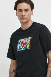 Converse tricou din bumbac barbati, culoarea negru, cu imprimeu PPYH-TSM132_99X