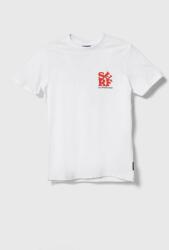 Quiksilver tricou de bumbac pentru copii SURF SS BOE culoarea alb, cu imprimeu PPYH-TSB0KI_00X
