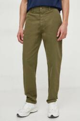 Pepe Jeans pantaloni barbati, culoarea verde, drept PPYH-SPM07A_77X