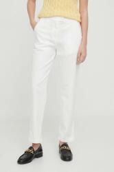 United Colors of Benetton pantaloni femei, culoarea bej, drept, high waist PPYH-SPD0O0_01X (4GD7DF007)