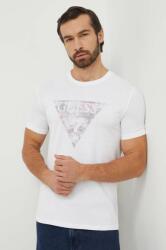 Guess tricou barbati, culoarea alb, cu imprimeu PPYH-TSM056_00X