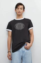 G-Star Raw tricou din bumbac barbati, culoarea negru, cu imprimeu PPYH-TSM04C_99X