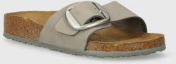Birkenstock papuci din nubuc Madrid Big Buckle culoarea gri, 1022176 PPYH-KLD0TW_09X