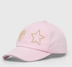 Chiara Ferragni șapcă de baseball din bumbac culoarea roz, cu imprimeu PPYH-CAD01I_30X