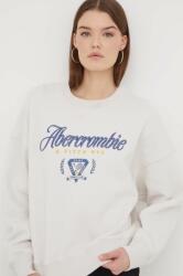 Abercrombie & Fitch bluza femei, culoarea bej, cu imprimeu PPYH-BLD0HJ_01X
