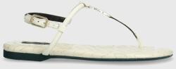 Patrizia Pepe sandale de piele femei, culoarea alb, 8X0020 L048 W338 PPYH-OBD0UM_00X