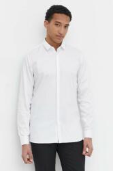 HUGO BOSS cămașă bărbați, culoarea alb, cu guler clasic, slim 50513945 PPYH-KDM0A7_00X