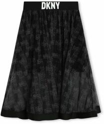 DKNY fusta fete culoarea negru, midi, evazati PPYH-SDG00L_99X