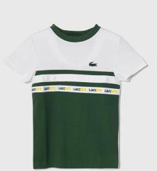 Lacoste tricou copii culoarea verde, cu imprimeu PPYH-TSB0K5_79X