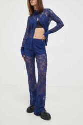 Blugirl Blumarine pantaloni femei, culoarea bleumarin, evazați, medium waist RA4080. J4653 PPYH-SPD0P5_59X