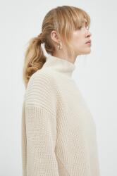 Marc O'Polo pulover de bumbac culoarea bej, călduros, cu turtleneck PPYH-SWD011_08X