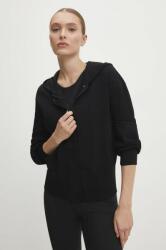 ANSWEAR bluza femei, culoarea negru, cu glugă, neted BBYH-BLD01K_99X
