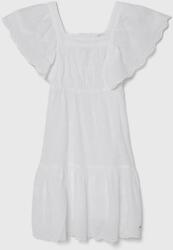 Pepe Jeans rochie din bumbac pentru copii ODELET culoarea alb, mini, evazati PPYH-SUG0IP_00X