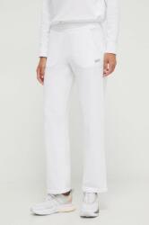 DKNY pantaloni de trening culoarea alb, neted PPYH-SPD01W_00X